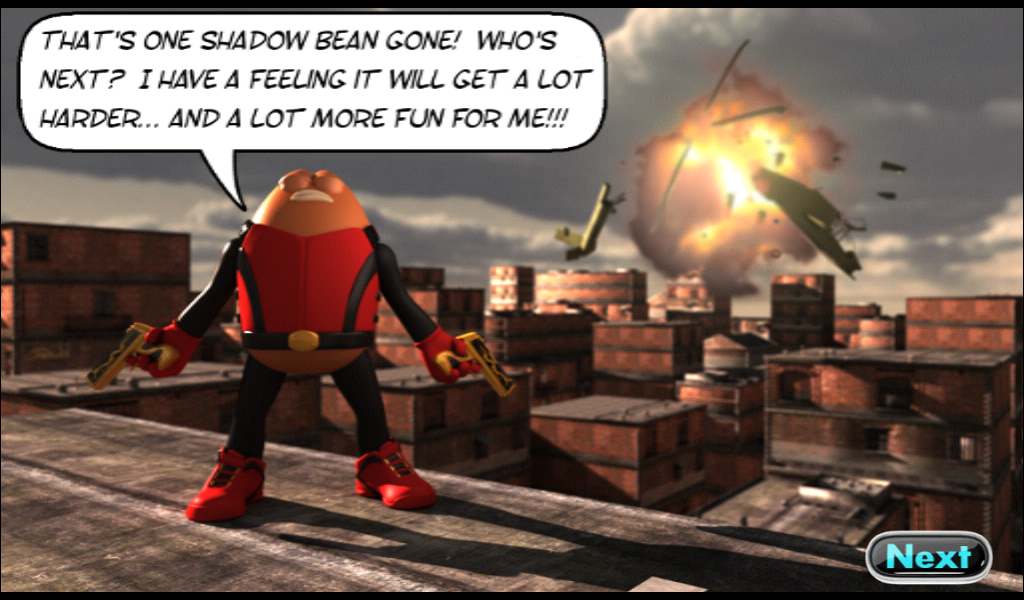 Helicopter boss fight in Killer Bean Unleashed